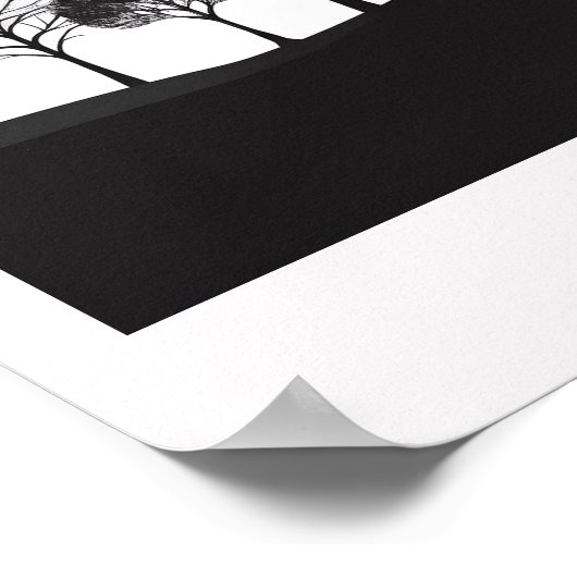 ロバートフロスト引用文マイルズ行く ポスター (角)