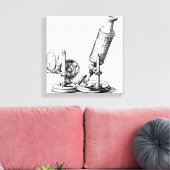 ロバートホーク顕微鏡 キャンバスプリント (インサイチュ (リビング))