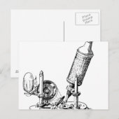 ロバートホーク顕微鏡 ポストカード (正面/裏面)