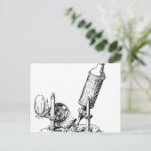 ロバートホーク顕微鏡 ポストカード (スタンド正面)