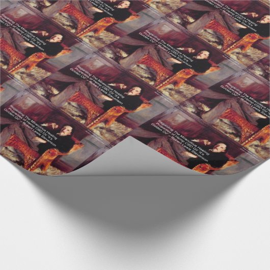 ロバートルイスティーブンソン&引用文CBDはゴールデン油 ラッピングペーパー (角)