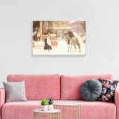 ロバート・ウォーカー・マクベスによる郵便配達員への挨拶 キャンバスプリント (インサイチュ (リビング))