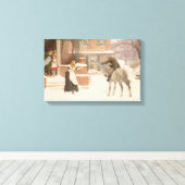 ロバート・ウォーカー・マクベスによる郵便配達員への挨拶 キャンバスプリント (インサイチュ (ウッドフロア))