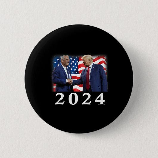 ロバート・ケネディJr RFK Jr トランプ結束大統領 缶バッジ (正面)