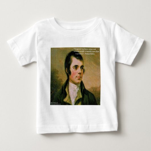 ロバート・バーンズと有名な疑いの名言 ベビーTシャツ (正面)