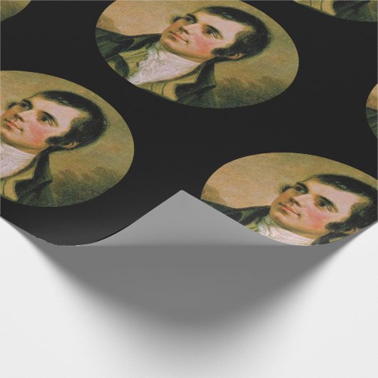 ロバート・バーンズは焼跡夜ギフトのために、完成します ラッピングペーパー (角)