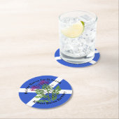 ロバート・バーンズ誕生日詩のアザラシ国旗 ラウンドペーパーコースター (インサイチュ)