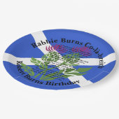 ロバート・バーンズ誕生日詩のアザラシ国旗Large 9" ペーパープレート (アングル)