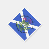 ロバート・バーンズ誕生日詩ティスル国旗スモール スタンダードカクテルナプキン (角)