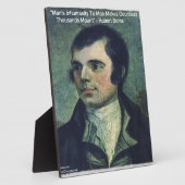 ロバート・バーンズ「人間の非人間性」引用文・ギフト フォトプラーク (側面)