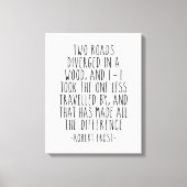 ロバート・フロストという二つの道路が森の中で分岐した キャンバスプリント (正面)