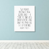 ロバート・フロストという二つの道路が森の中で分岐した キャンバスプリント (インサイチュ (ウッドフロア))