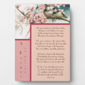 ロバート・フロストによる春詩の祈りの言葉 フォトプラーク (正面)