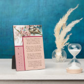 ロバート・フロストによる春詩の祈りの言葉 フォトプラーク (側面)