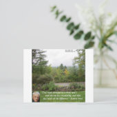 ロバート・フロスト・ウィズダム引用文"ロードレス旅行" ポストカード (スタンド正面)