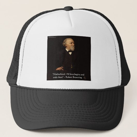 ロバート・ブラウニング有名な母性引用文 キャップ (正面)