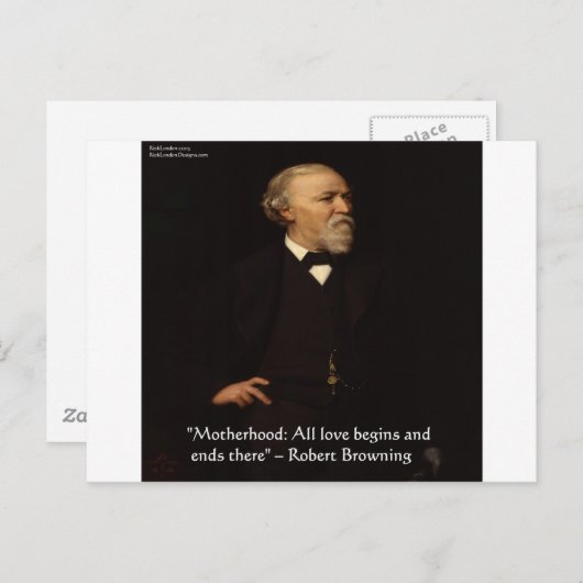 ロバート・ブラウニング有名な母性引用文 ポストカード (正面/裏面)