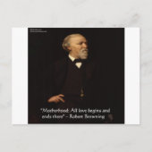 ロバート・ブラウニング有名な母性引用文 ポストカード (正面)