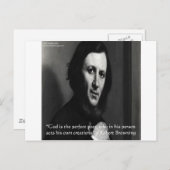 ロバート・ブラウニング神パーフェクト詩人引用文 ポストカード (正面/裏面)