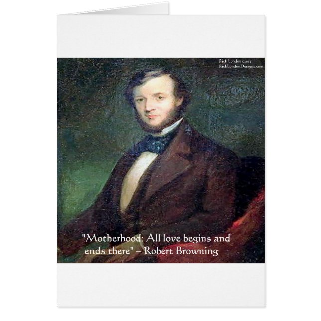 ロバート・ブラウニング 母性に関する名言 (正面)