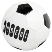ロバート・メスの名前は黒でn白で サッカーボール (3/4)