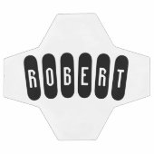 ロバート・メスの名前は黒でn白で サッカーボール (フラット)