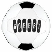 ロバート・メスの名前は黒でn白で サッカーボール (正面)