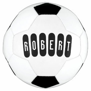 ロバート・メスの名前は黒でn白で サッカーボール