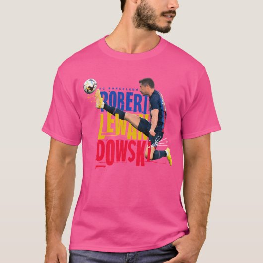 ロバート・レワンダウスキー・サッカー選手 Tシャツ (正面)