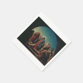 ロバート・ヴィルヘルム・エクマンによりイエス・ワケス・ラザロが語られた スタンダードカクテルナプキン (角)