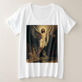 ロバート・ヴィルヘルム・エクマンによるキリストの復活 プラスサイズTシャツ