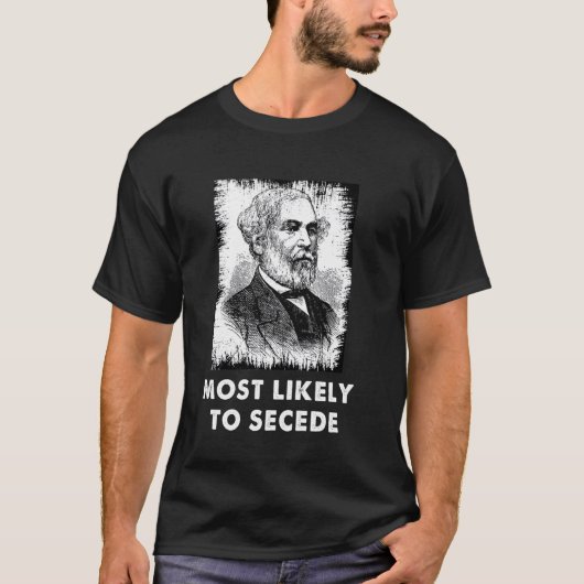 ロバート・E・リーおもしろい南北戦争 Tシャツ (正面)