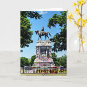 ロバート・E・リー像 カード (黄色い花)