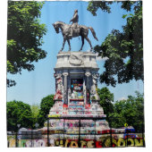 ロバート・E・リー像 シャワーカーテン (正面)