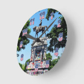 ロバート・E・リー像 ラウンド壁時計 (傾斜)