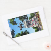 ロバート・E・リー像 長方形シール (封筒)