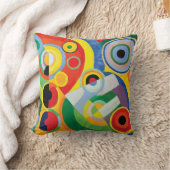 ロバートDelaunay著Rythmeの生きる喜び クッション (ブランケット)