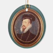 ロバートDudleyのレスター(c.1532-88)の伯爵1576年 セラミックオーナメント (左)