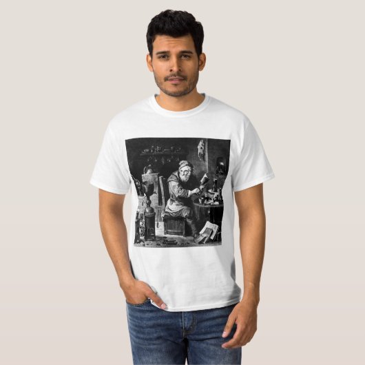 ロバートFluddの目上の人のAlchemical実験室 Tシャツ (正面フル)