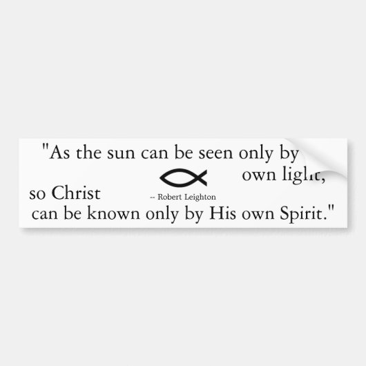 ロバートLeightonからの引用文 バンパーステッカー (正面)