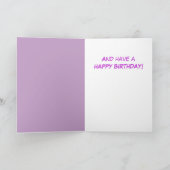 ロバ及びお誕生日ケーキ カード (内部)