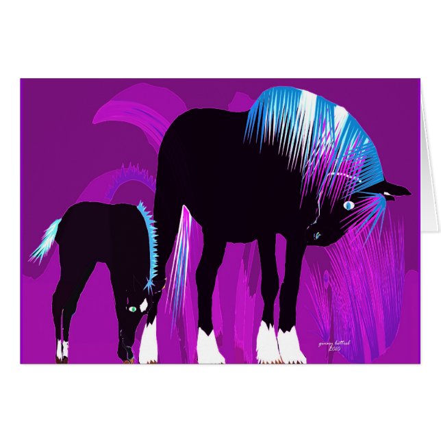 ロバ及び子馬 (正面横)