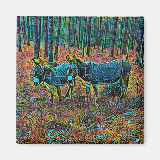 ロバ型キッチンマグネット マグネット (正面)