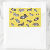 ロバ数々のー 長方形シール (バッグ)