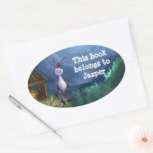 ロバ文房具 楕円形シール (封筒)