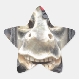 ロバ熱狂するーマスク 星シール