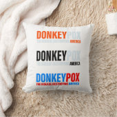 ロバ痘がアメリカのステッカーを破壊する病気 クッション (ブランケット)