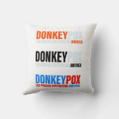 ロバ痘がアメリカのステッカーを破壊する病気 クッション (裏面)