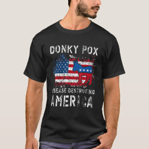 ロバ痘がアメリカの民主党員を破壊する病気 Tシャツ