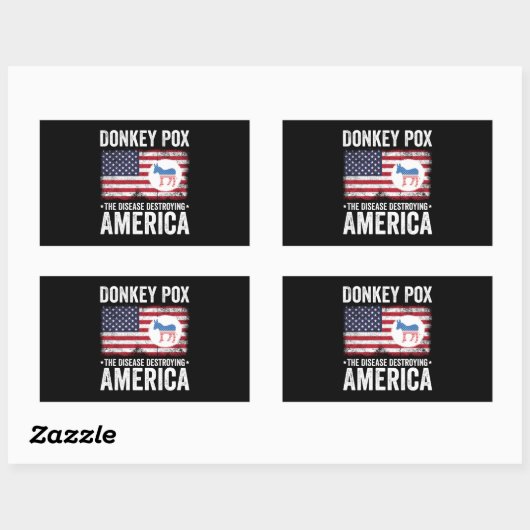 ロバ痘がアメリカを破壊する病気 長方形シール (シート)